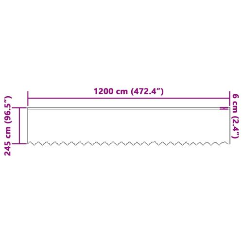  Függönyök függönyökkel Fehér 1200 x 245 cm Poliészter