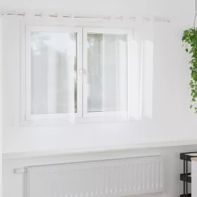    Függönyök függönyökkel 2 pcs Fehér 140 x 140 cm Poliészter