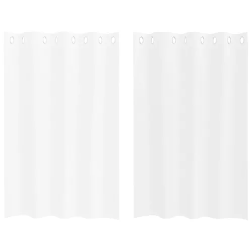  Függönyök függönyökkel 2 pcs Fehér 140 x 140 cm Poliészter