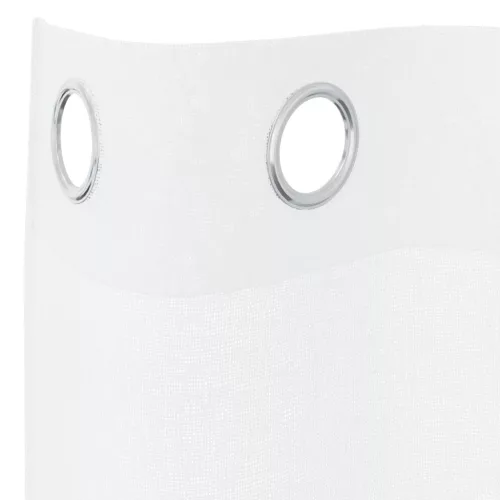  Függönyök függönyökkel 2 pcs Fehér 140 x 140 cm Poliészter