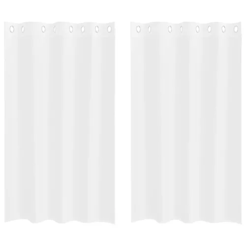  Függönyök függönyökkel 2 pcs Fehér 140 x 175 cm Poliészter