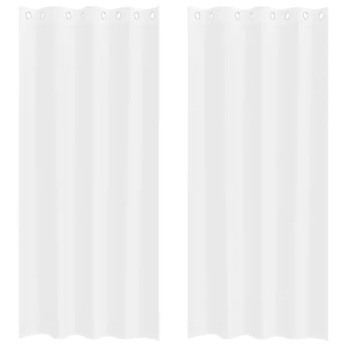  Függönyök függönyökkel 2 pcs Fehér 140 x 245 cm Poliészter