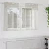  Függönyök függönyökkel 2 pcs Krémszínű 140 x 140 cm Poliészter