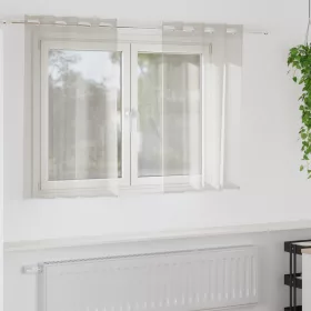    Függönyök függönyökkel 2 pcs Krémszínű 140 x 140 cm Poliészter