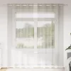  Függönyök függönyökkel 2 pcs Krémszínű 140 x 245 cm Poliészter