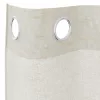  Függönyök függönyökkel 2 pcs Krémszínű 140 x 260 cm Poliészter