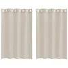  Függönyök függönyökkel 2 pcs Homok 140 x 140 cm Poliészter