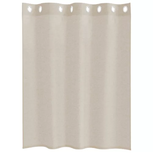  Függönyök függönyökkel 2 pcs Homok 140 x 140 cm Poliészter