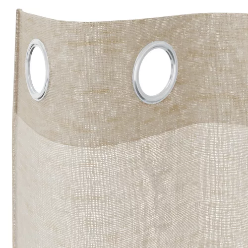  Függönyök függönyökkel 2 pcs Homok 140 x 140 cm Poliészter