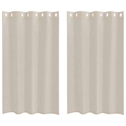  Függönyök függönyökkel 2 pcs Homok 140 x 175 cm Poliészter