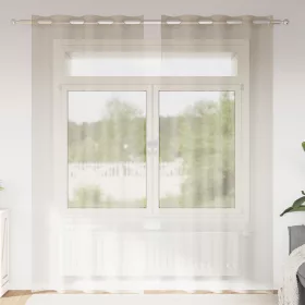    Függönyök függönyökkel 2 pcs Homok 140 x 260 cm Poliészter