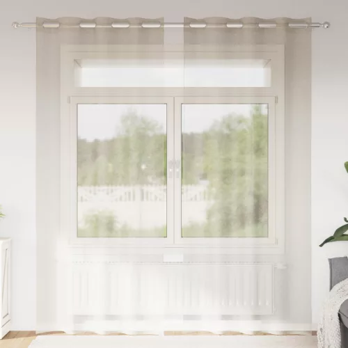  Függönyök függönyökkel 2 pcs Homok 140 x 260 cm Poliészter