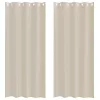  Függönyök függönyökkel 2 pcs Homok 140 x 260 cm Poliészter