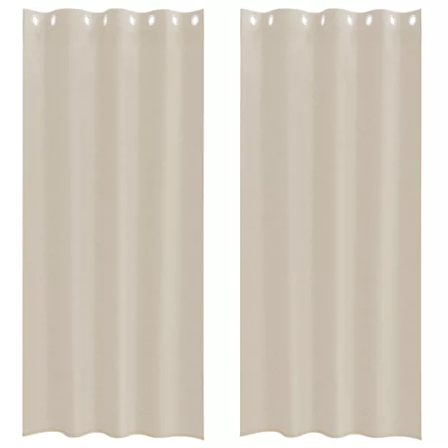  Függönyök függönyökkel 2 pcs Homok 140 x 260 cm Poliészter