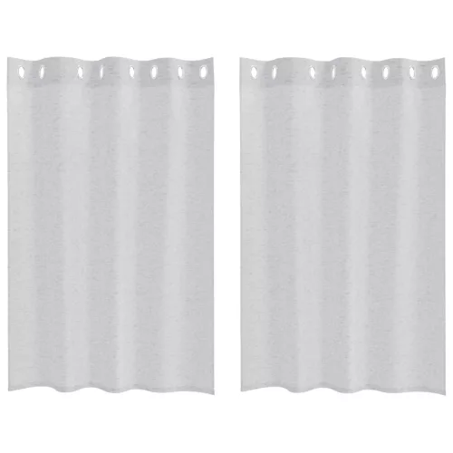 Függönyök 2 pcs Világosszürke 140 x 140 cm Poliészter