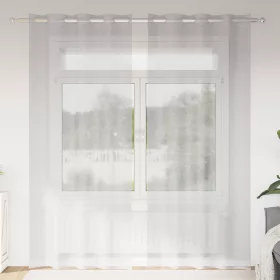  Függönyök 2 pcs Világosszürke 140 x 225 cm Poliészter