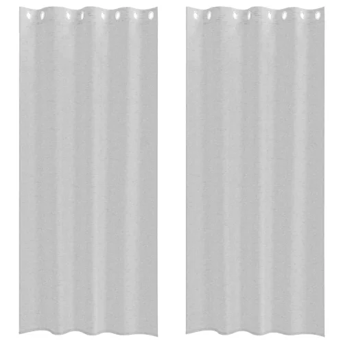  Függönyök 2 pcs Világosszürke 140 x 225 cm Poliészter