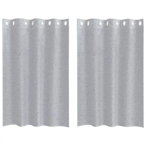  Függönyök 2 pcs Sötétszürke 140 x 140 cm Poliészter