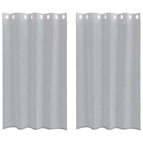 Függönyök 2 pcs Sötétszürke 140 x 175 cm Poliészter