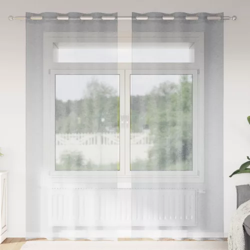  Függönyök 2 pcs Sötétszürke 140 x 225 cm Poliészter