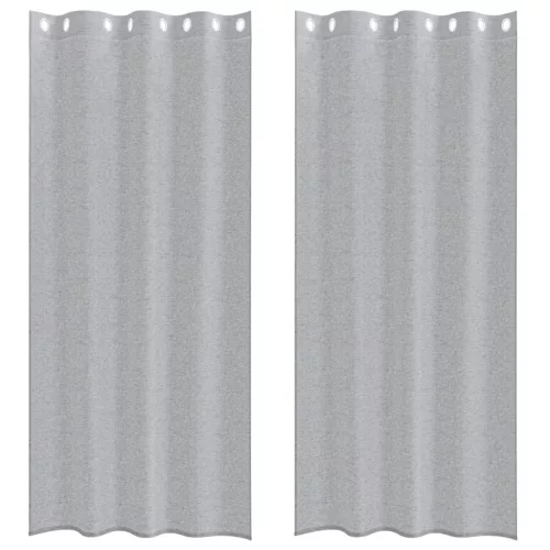  Függönyök 2 pcs Sötétszürke 140 x 245 cm Poliészter