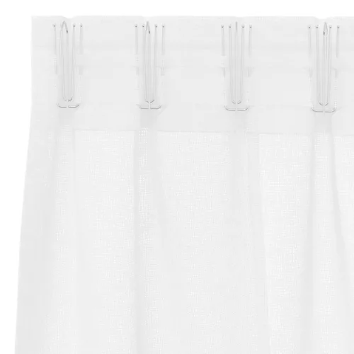  Függönyök függönyökkel 2 pcs Fehér 140 x 225 cm Poliészter