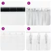  Függönyök függönyökkel 2 pcs Fehér 140 x 225 cm Poliészter