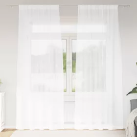   Függönyök függönyökkel 2 pcs Fehér 140 x 260 cm Poliészter