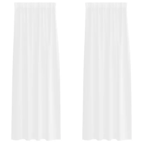  Függönyök függönyökkel 2 pcs Fehér 140 x 260 cm Poliészter