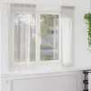  Függönyök függönyökkel 2 pcs Krémszínű 140 x 175 cm Poliészter
