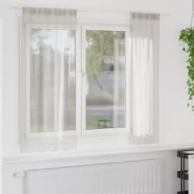    Függönyök függönyökkel 2 pcs Krémszínű 140 x 175 cm Poliészter