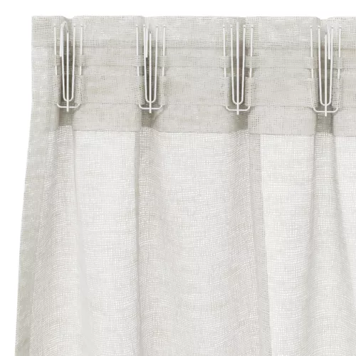 Függönyök függönyökkel 2 pcs Krémszínű 140 x 175 cm Poliészter