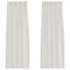  Függönyök függönyökkel 2 pcs Krémszínű 140 x 225 cm Poliészter