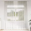  Függönyök függönyökkel 2 pcs Krémszínű 140 x 245 cm Poliészter