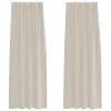 Függönyök függönyökkel 2 pcs Homok 140 x 245 cm Poliészter