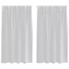  Függönyök 2 pcs Világosszürke 140 x 140 cm Poliészter