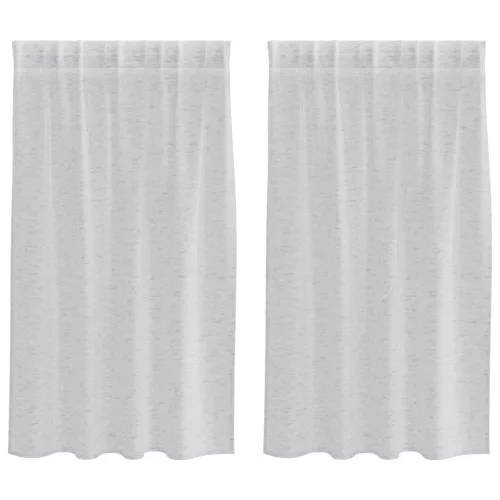  Függönyök 2 pcs Világosszürke 140 x 140 cm Poliészter