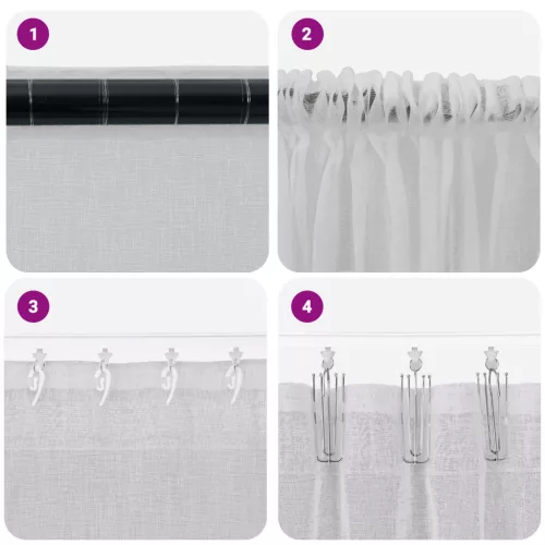  Függönyök 2 pcs Világosszürke 140 x 140 cm Poliészter