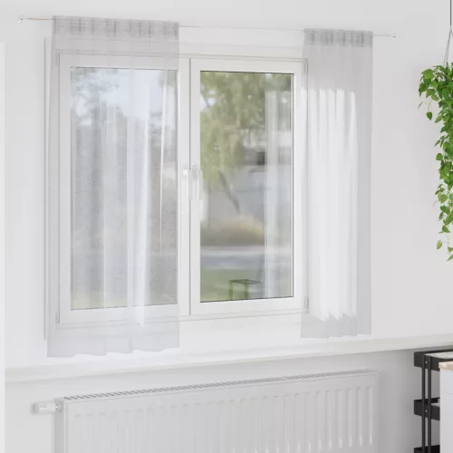  Függönyök 2 pcs Világosszürke 140 x 175 cm Poliészter