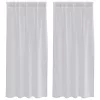  Függönyök 2 pcs Világosszürke 140 x 175 cm Poliészter