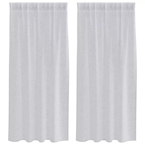  Függönyök 2 pcs Világosszürke 140 x 175 cm Poliészter