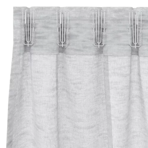  Függönyök 2 pcs Világosszürke 140 x 245 cm Poliészter