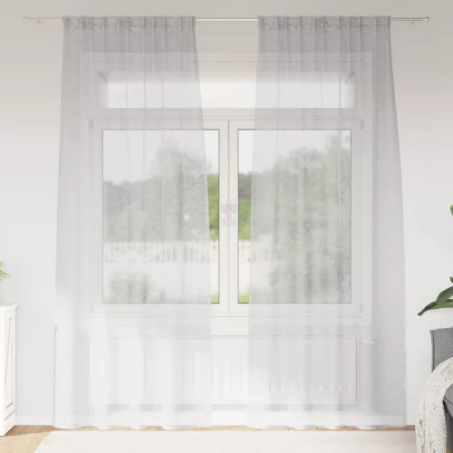  Függönyök 2 pcs Világosszürke 140 x 260 cm Poliészter