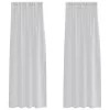  Függönyök 2 pcs Világosszürke 140 x 260 cm Poliészter