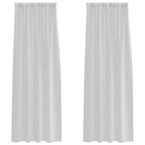  Függönyök 2 pcs Világosszürke 140 x 260 cm Poliészter