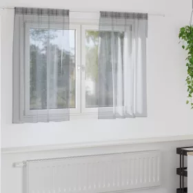  Függönyök 2 pcs Sötétszürke 140 x 140 cm Poliészter