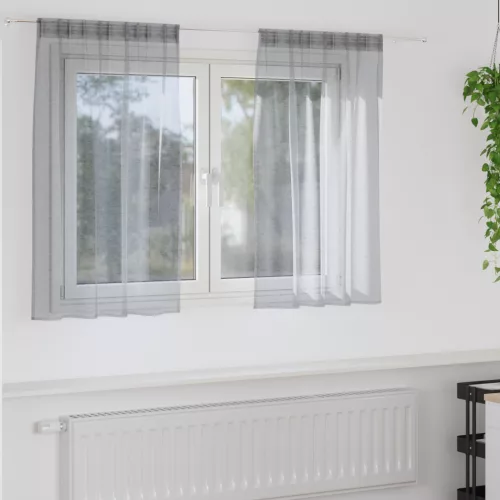  Függönyök 2 pcs Sötétszürke 140 x 140 cm Poliészter