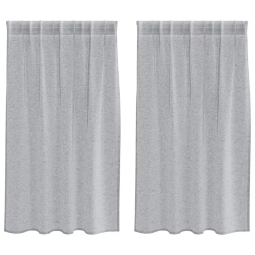  Függönyök 2 pcs Sötétszürke 140 x 140 cm Poliészter