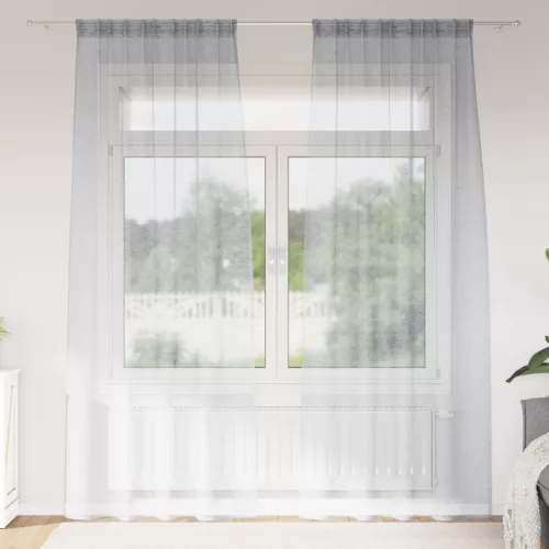  Függönyök 2 pcs Sötétszürke 140 x 245 cm Poliészter