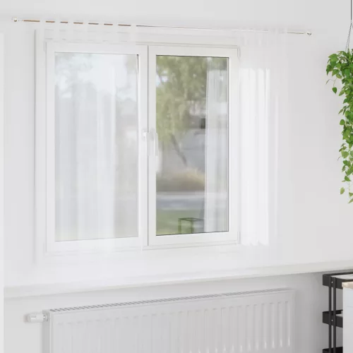  Függönyök függönyökkel 2 pcs Fehér 140 x 175 cm Poliészter